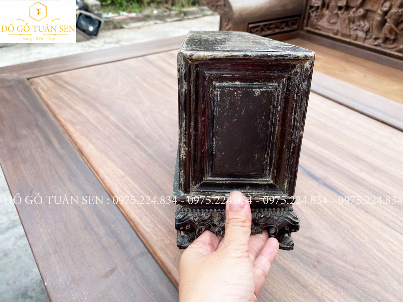 Thông tin kích thước tủ chè mini gỗ trắc 